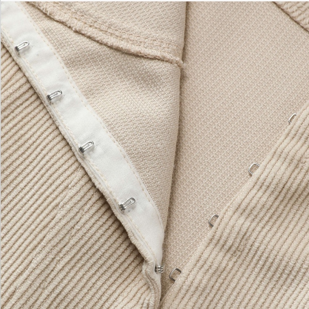 Cider Solid Corduroy Corset Top Tan Size Small *NWOT* - Picture 6 of 8